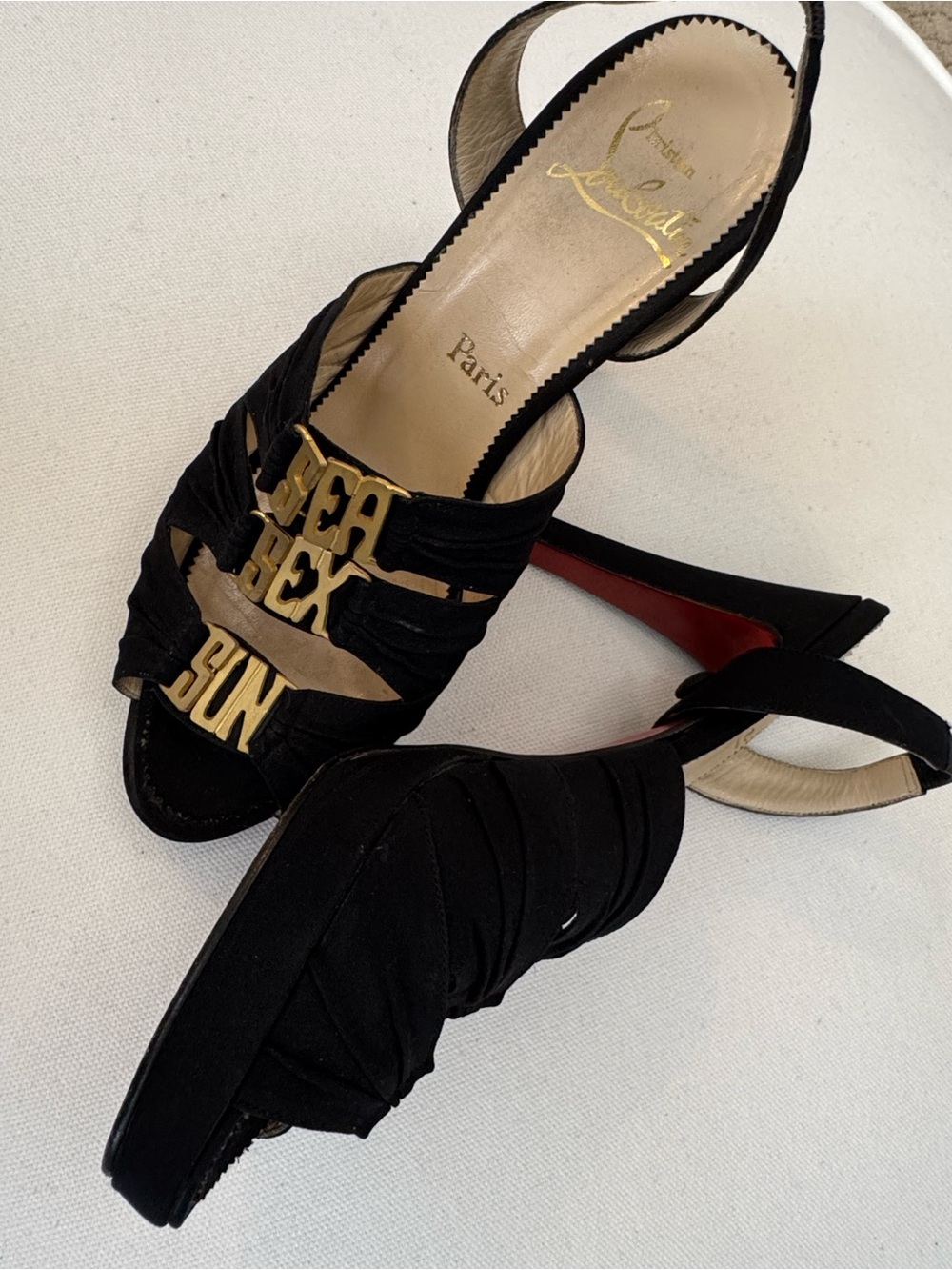Rare Christian Louboutin “Sea Sex Sun” vintage slingbacks 7